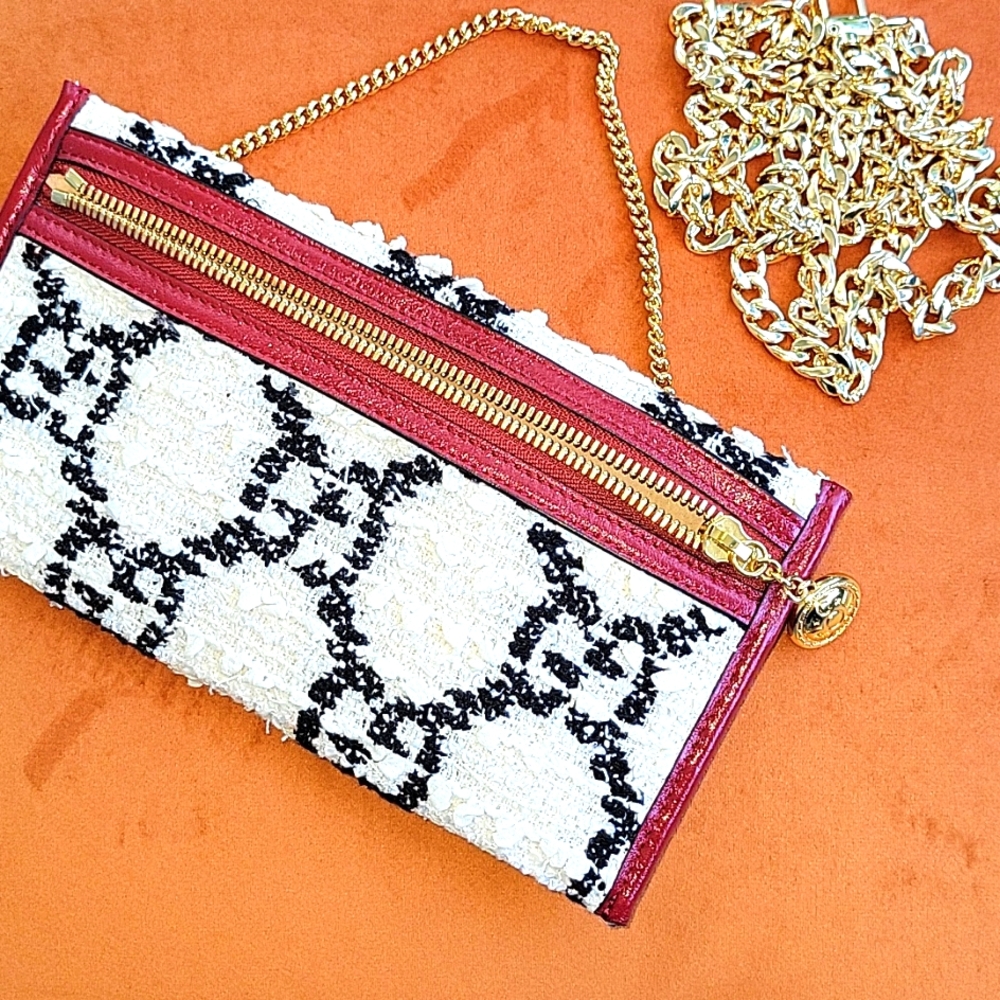 Gucci GG Tweed Rajah Cloth Multicolor Pochette - Picture 9 of 9